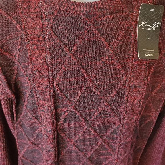 Kian D Los Angeles Maroon Knit Sweater Size Large - Picture 3 of 4